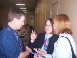 Working Group member Catherine McLaughlin talks with Billings attendees