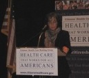 small photo with link to larger photo - Working Group member Therese Hughes addresses meeting participants 