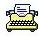 small graphic - typewriter icon
