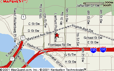 Map of Washington DC with location of meeting