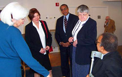 The Commissioners then visited the Jewish Community Housing for the Elderly's main campus in Brighton, Massachusetts