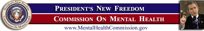 President's New Freedom Commission on Mental Health header