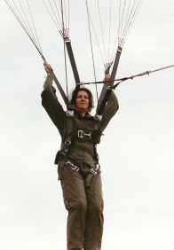 Eileen Collins Parachuting