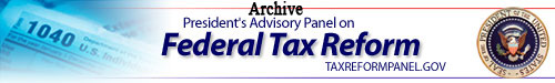 Banner Image: President's Advisory Panel on Federal Tax Reform